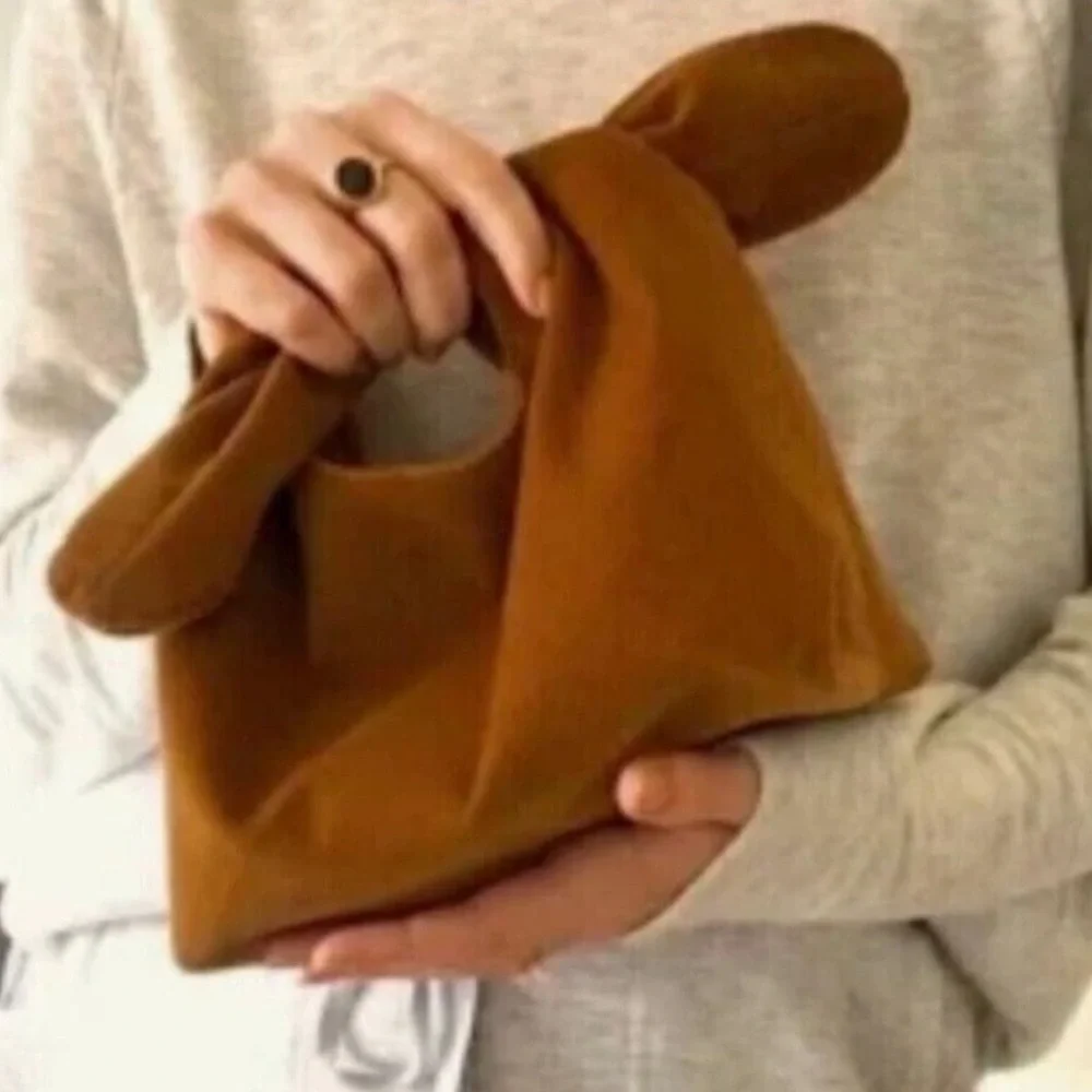MERIT Elegant Tan Knot Cosmetics Bag